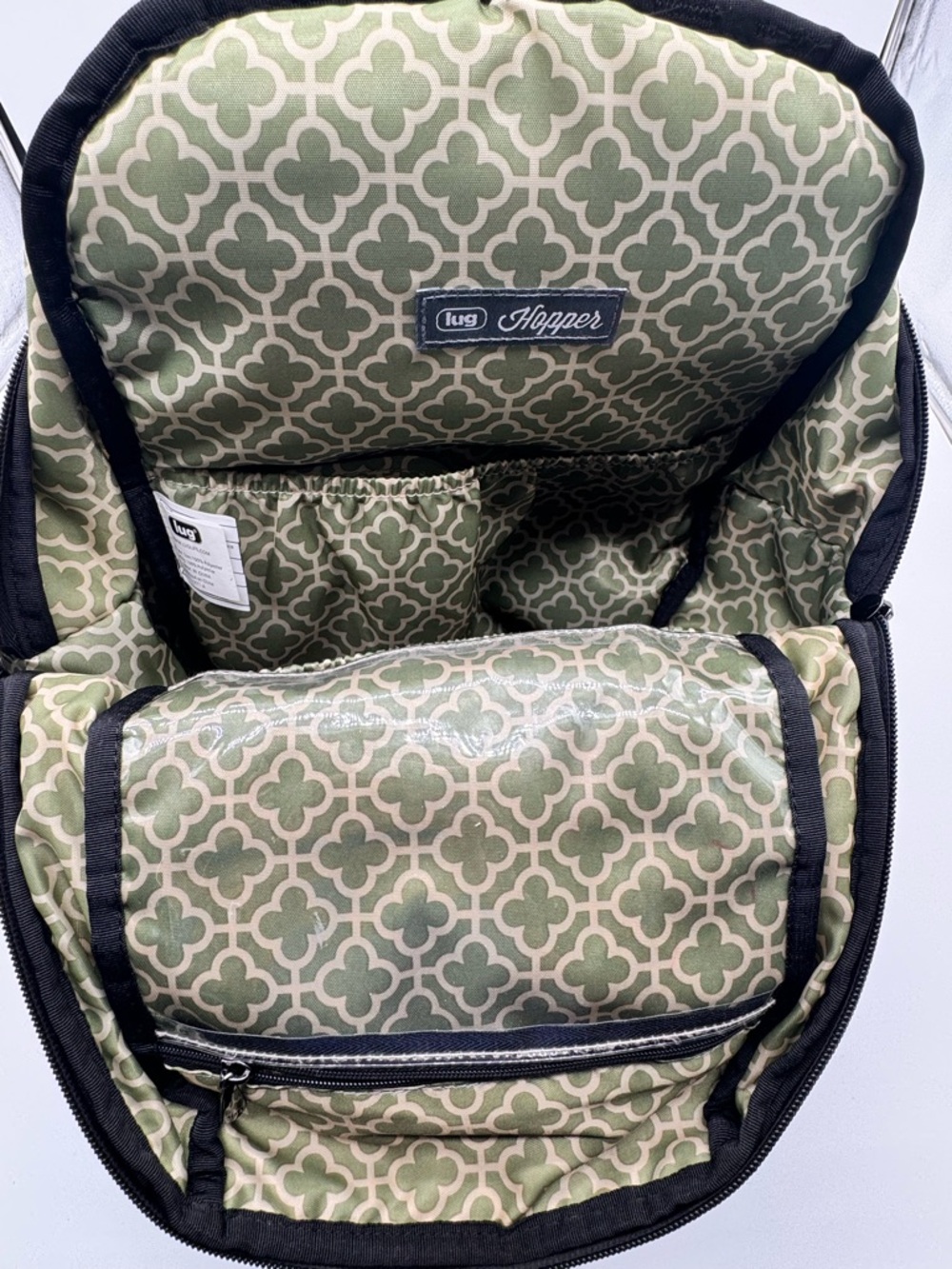 Lug Black Backpack with Tropical Leaf Accents - Picture 2 of 11